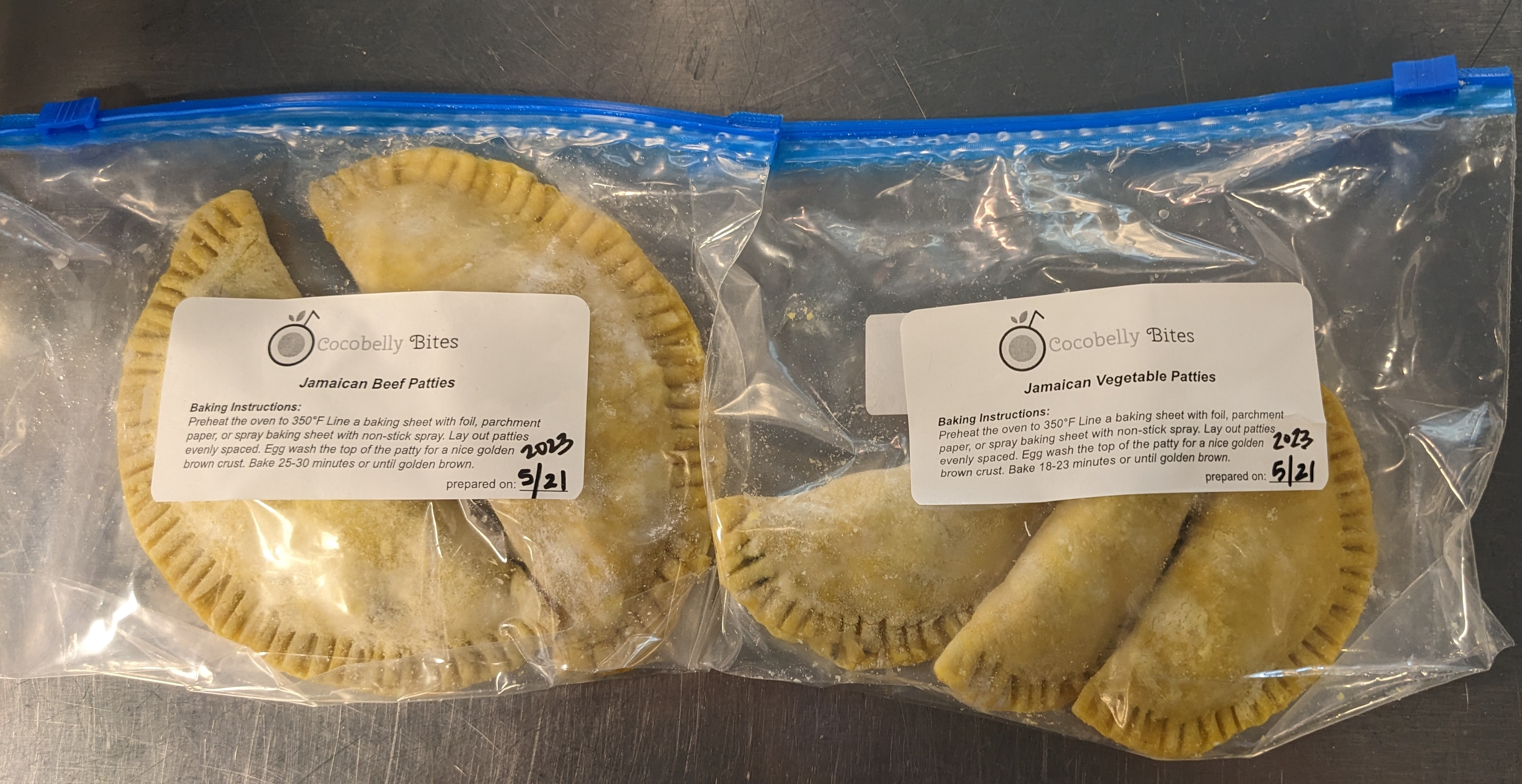 Bin of Frozen Patties